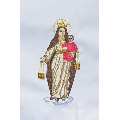 Tablecloth for Mass | Embroidery Virgin of Carmen