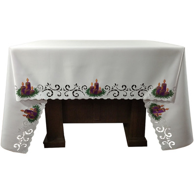 Advent Altar cloth | Four candles embroidery