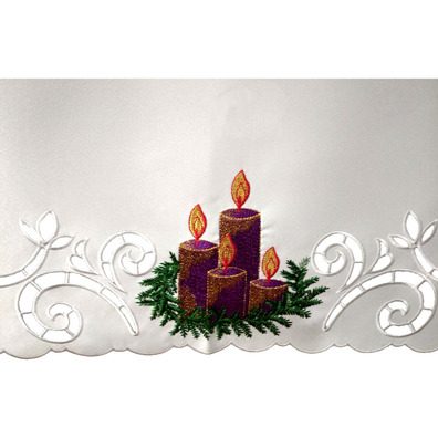 Advent Altar cloth | Four candles embroidery