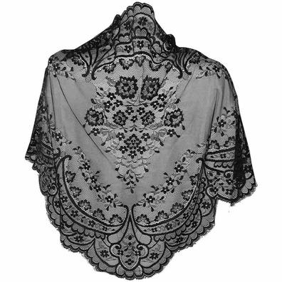 Black Spanish mantilla for Holy Week