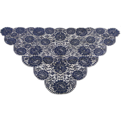 Spanish Easter Mantilla Veil | Navy Blue