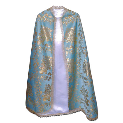 Brocade mantle for image of the Virgin Mary