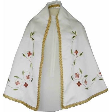Satin mantle for figure of the Virgin Mary
