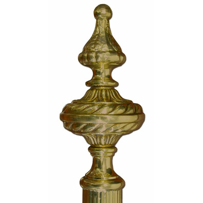 Bronze standard-bearing wand with Marian insignia