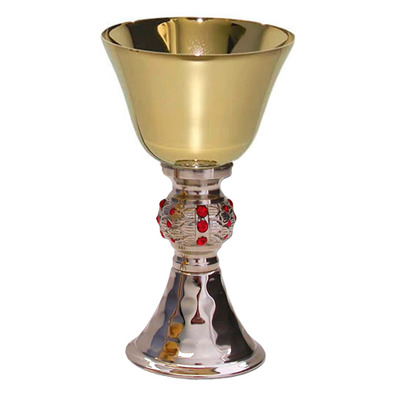 Small chalice or mini chalice made of red two-tone metal