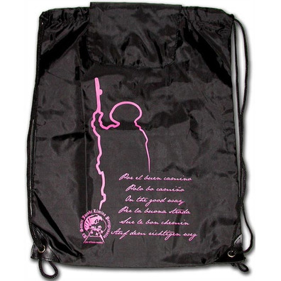 Backpack with image of pilgrim Santiago