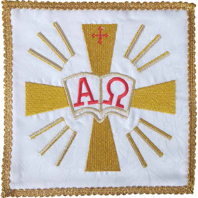 Pall embroidery Alpha and Omega | Altar Sets white