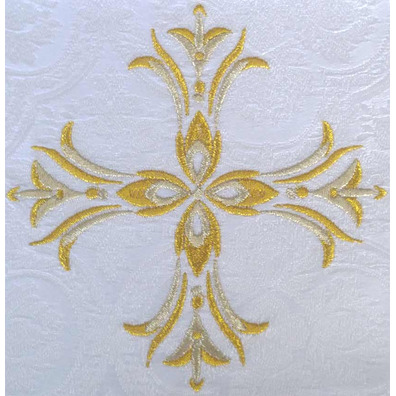 Cross embroidered pall | Catholic Altar cloths white