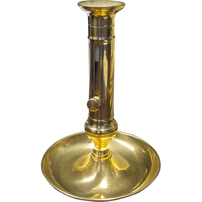 Golden metal candlestick | Candleholder