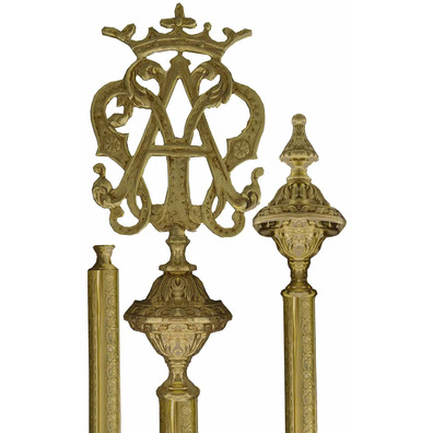 Marian bronze banner holder - Embossed rod