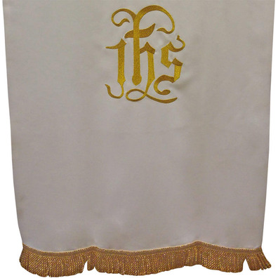 Lectern cover cloth with white JHS embroidery