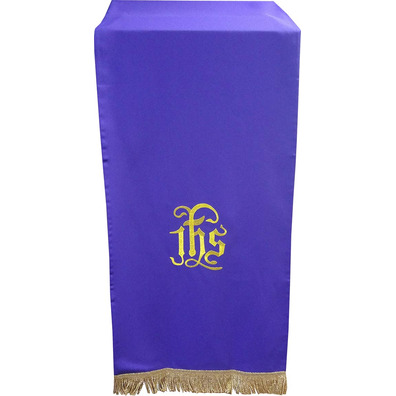 Lectern cover cloth with JHS purple embroidery