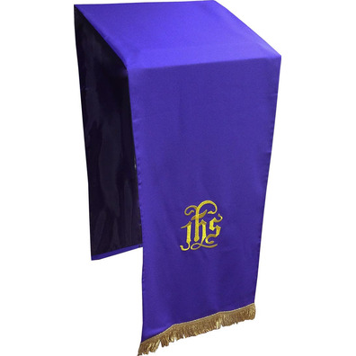 Lectern cover cloth with JHS purple embroidery