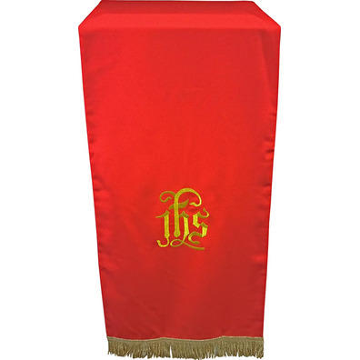 Lectern cover cloth with JHS red embroidery