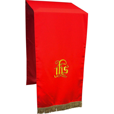 Lectern cover cloth with JHS red embroidery