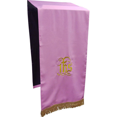Lectern cover cloth with JHS pink embroidery