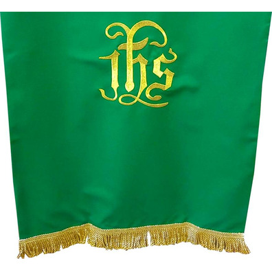 Lectern cover cloth with JHS green embroidery