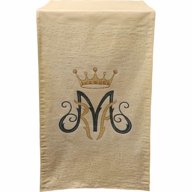 Embroidered lectern cloth of Our Lady of Mount Carmel