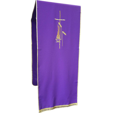 Purple Gold Fringe Polyester Lectern Cloth