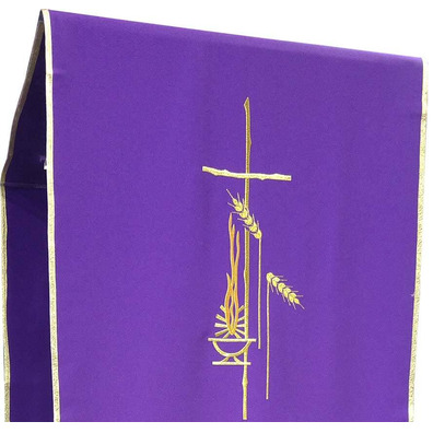 Purple Gold Fringe Polyester Lectern Cloth