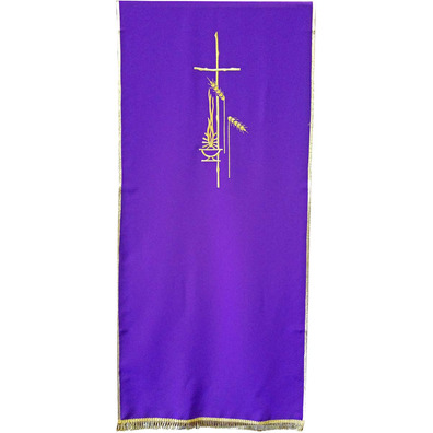 Purple Gold Fringe Polyester Lectern Cloth