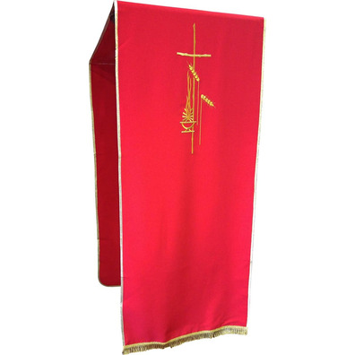 Red Gold Fringe Polyester Lectern Cloth