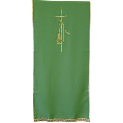 Green Gold Fringe Polyester Lectern Cloth