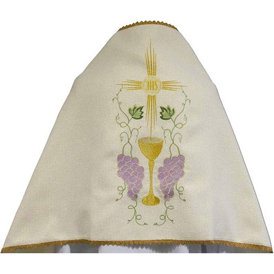 Shoulder cloth in polyester with liturgical embroidery