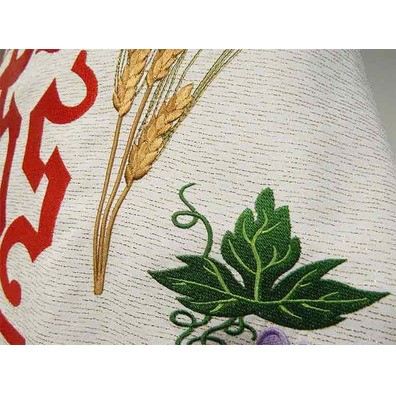 Shoulder cloth in polyester with embroidered JHS