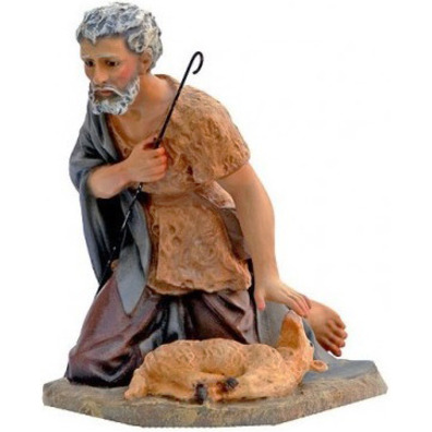 Shepherd of Bethlehem offering lamb