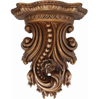 Marble base decorated imitating carved wood