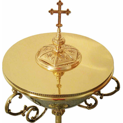 bronze baptismal font