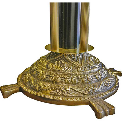 Baptism font in gold and black cast iron