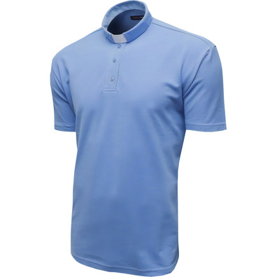 Clergy polo shirts for Catholic priests | Light blue color