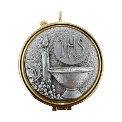 Catholic Pyx | Religious elements in relief