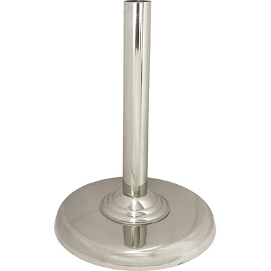 Metal parish cross holder with smooth silver plated color plated foot