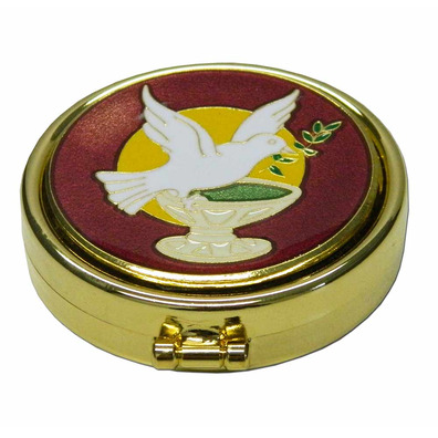 Portaviatico with enameled dove