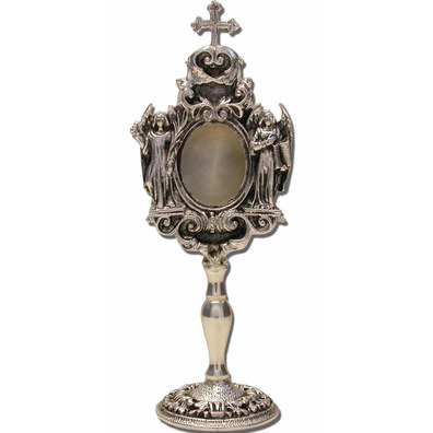 Metal reliquary with Angels and Cross