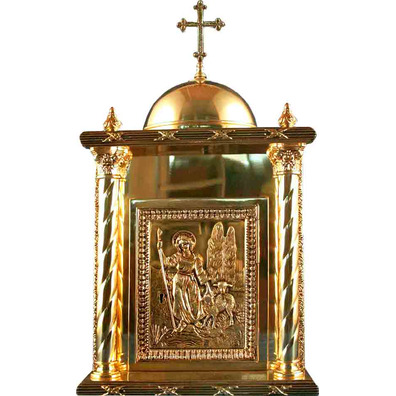 Tabernacle with shepherd and lambs