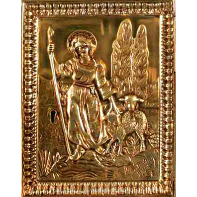 Tabernacle with shepherd and lambs