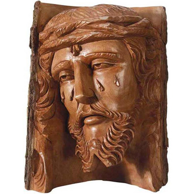 Face of Christ - Wood carving
