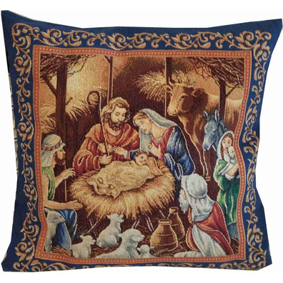 Christmas tapestry and cushion | Canvas of the Nativity of Bethlehem