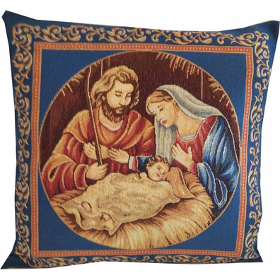 Christmas tapestry and cushion | Canvas of the Nativity of Bethlehem