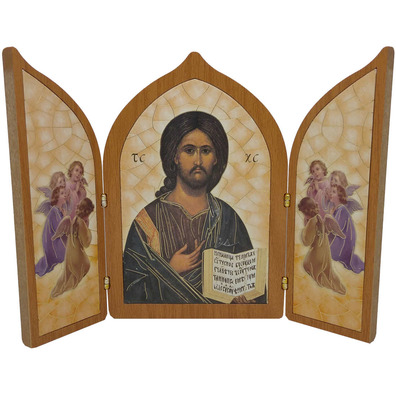 Christ Pantocrator Triptych | Byzantine Icon