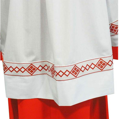 Red altar boy robe in 100% polyester