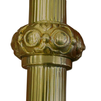Bronze standard-bearing wand with JHS