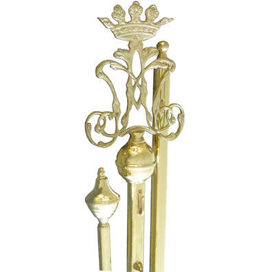 Golden entandarte holder wand with insignia of Mary