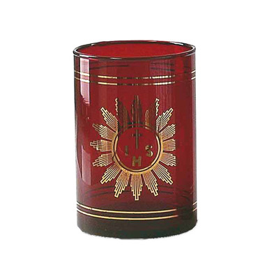 Holy Vase of decorated red glass