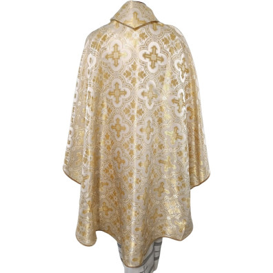 Brocade beige fabric chasuble