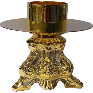Metal candlestick for altar